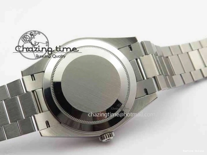0126 TechFriendly Day Date 40mm SS BP Maker Best Edition Diamond Bezel Silver Dial On SS Bracelet ETA 3696